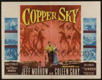 1z628 COPPER SKY 1/2sh '57 Jeff Morrow trapped under a flaming sky of hate, Apache Indians!