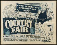 1z631 COUNTRY FAIR 1/2sh R51 Eddie Foy Jr, June Clyde, political scandal, cool artwork!