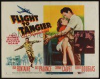 1z667 FLIGHT TO TANGIER style B 3D 1/2sh '53 Joan Fontaine & Jack Palance in new Dynoptic 3-D!