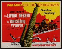 1z750 LIVING DESERT/VANISHING PRAIRIE 1/2sh '71 art from Walt Disney wildlife double-bill!