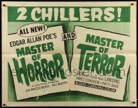1z761 MASTER OF HORROR/4D MAN 1/2sh '65 two chillers, blood curdling horror double-feature!