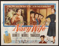1z776 NAVY WIFE style A 1/2sh '56 Joan Bennett is a Navy Wife in the land of Geisha Girls!