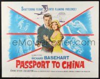 1z801 PASSPORT TO CHINA 1/2sh '61 Richard Basehart tries to help Lisa Gastoni flee Red China!