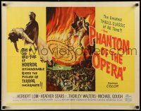 1z805 PHANTOM OF THE OPERA 1/2sh '62 Hammer horror, Herbert Lom, cool art by Reynold Brown!