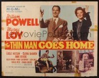 1z898 THIN MAN GOES HOME style B 1/2sh '44 William Powell, Myrna Loy & Asta the dog too!