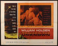1z914 TOWARD THE UNKNOWN 1/2sh '56 William Holden & Virginia Leith in sci-fi space travel!