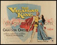 1z928 VAGABOND KING 1/2sh '56 Michael Curtiz, art of pretty Kathryn Grayson & Oreste w/ sword!