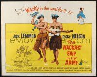 1z939 WACKIEST SHIP IN THE ARMY 1/2sh '60 Jack Lemmon & Ricky Nelson, yellow background design!