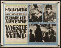 1z963 WHISTLE DOWN THE WIND 1/2sh '62 today's hottest young star Hayley Mills, Bernard Lee!