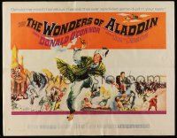 1z979 WONDERS OF ALADDIN 1/2sh '61 Mario Bava's Le Meraviglie di Aladino, art of Donald O'Connor!