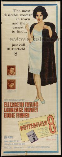 1z039 BUTTERFIELD 8 insert '60 callgirl Elizabeth Taylor, most desirable and easiest to find!