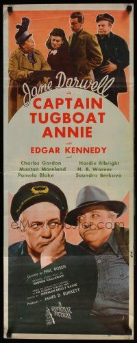 1z043 CAPTAIN TUGBOAT ANNIE insert '45 great artwork of Jane Darwell & Edgar Kennedy!