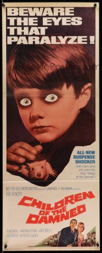 1z046 CHILDREN OF THE DAMNED insert '64 beware the creepy kid's eyes that paralyze!