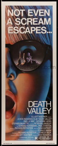 1z071 DEATH VALLEY insert '82 Paul Le Mat, Catherine Hicks, cool horror artwork!