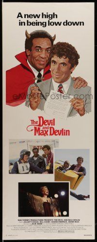 1z074 DEVIL & MAX DEVLIN insert '81 Disney, art of Elliott Gould & Devil Bill Cosby by Sizemore!