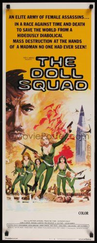 1z081 DOLL SQUAD insert '73 Ted V. Mikels directed, lady assassins w/orders to Seduce and Destroy!