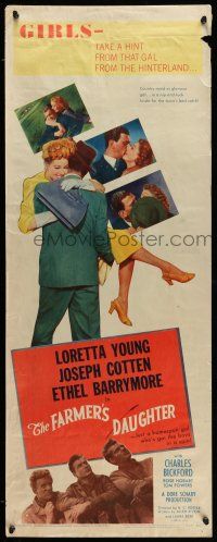 1z122 FARMER'S DAUGHTER insert R54 Loretta Young, Joseph Cotton, Ethel Barrymore
