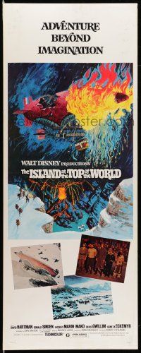 1z203 ISLAND AT THE TOP OF THE WORLD insert '74 Disney's adventure beyond imagination, cool art!