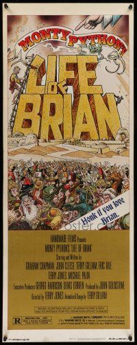1z241 LIFE OF BRIAN insert '79 Monty Python, best different art by William Stout!