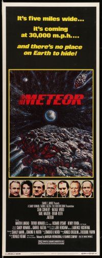 1z275 METEOR insert '79 Sean Connery, Natalie Wood, cool sci-fi artwork by Michael Whipple!