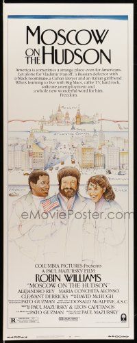 1z284 MOSCOW ON THE HUDSON insert '84 great artwork of Russian Robin Williams by Craig!