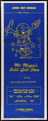 1z288 MR. MAGOO'S SOLID GOLD SHOW insert '78 cartoon art, look out world!