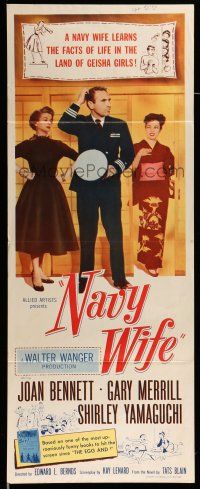 1z294 NAVY WIFE insert '56 Joan Bennett is a Navy Wife in the land of Geisha Girls!