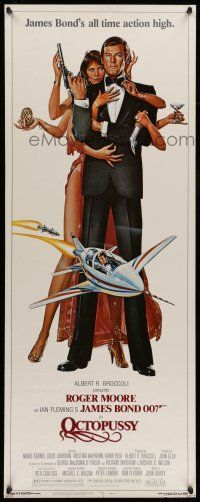 1z304 OCTOPUSSY insert '83 art of sexy Maud Adams & Roger Moore as James Bond by Daniel Goozee!