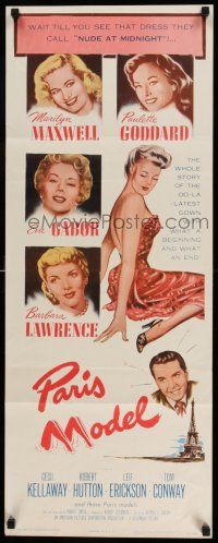 1z321 PARIS MODEL insert '53 sexy Marilyn Maxwell, Paulette Goddard & Eva Gabor!