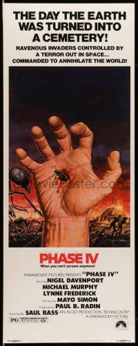 1z327 PHASE IV insert '74 great art of ant crawling out of hand by Gil Cohen, directed by Saul Bass!