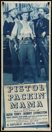 1z332 PISTOL PACKIN' MAMA insert R50 sexiest cowgirl Ruth Terry, great full-length image!