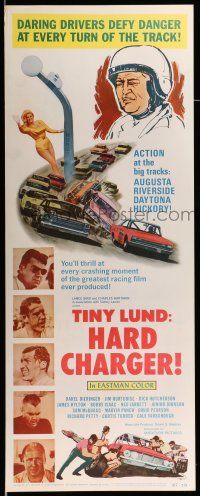 1z458 TINY LUND HARD CHARGER insert '67 Petty & real NASCAR drivers battle it out at 170mph!