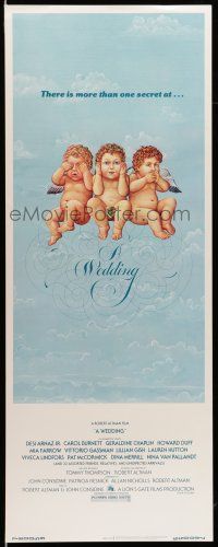 1z504 WEDDING insert '78 Robert Altman, artwork of cute cherubs by R. Hess!