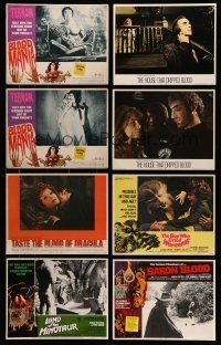 2a027 LOT OF 16 HORROR LOBBY CARDS '70s great scenes from scary movies with some monsters shown!