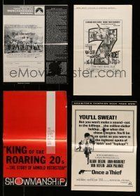 2a078 LOT OF 25 MOSTLY FOLDED UNCUT PRESSBOOKS '50s-60s advertising from a variety of movies!