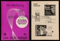 2a084 LOT OF 10 UNCUT GERMAN PRESSBOOKS FROM ONLY FOR LOVE '61 folds out into full-color poster!