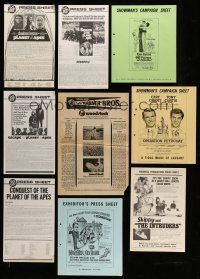2a087 LOT OF 17 UNFOLDED AND FOLDED UNCUT AUSTRALIAN PRESS SHEETS '60s-70s great images!