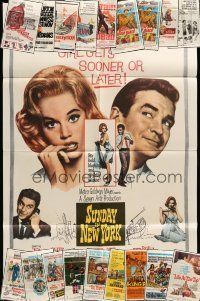 2a098 LOT OF 41 FOLDED 1960S ONE-SHEETS '60s great images from a variety of different movies!