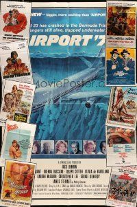 2a118 LOT OF 11 FOLDED ONE-SHEETS '50s-80s great images from a variety of different movies!