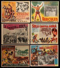 2a124 LOT OF 13 MUSCLEMAN MEXICAN LOBBY CARDS '50s-60s Steve Reeves, Brad Harris, Ed Fury & more!