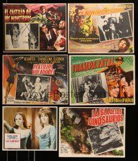 2a126 LOT OF 8 MEXICAN PRODUCED HORROR/SCI-FI MEXICAN LOBBY CARDS '50s-60s country of origin!