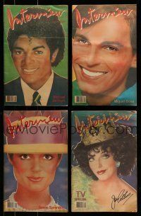 2a132 LOT OF 8 INTERVIEW MAGAZINES '80s founded by Andy Warhol, great celebrity images & info!