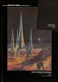 2a136 LOT OF 20 UNFOLDED FIRST SPACESHIP ON VENUS SPECIAL POSTERS R70s TV syndication, cool JW art!