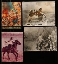 2a141 LOT OF 5 OVERSIZE STILLS AND 1 TRADE AD '60s great images from sci-fi & fantasy movies!