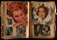2a149 LOT OF 1 JEANETTE MACDONALD SCRAPBOOK '30s-40s filled with over 200 images!
