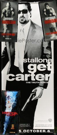 2a153 LOT OF 3 MOSTLY SINGLE-SIDED VINYL BANNERS '90s-00s Get Carter & Play It To The Bone!