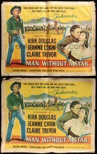 2a170 LOT OF 8 FORMERLY FOLDED HALF-SHEETS '50s from Man Without a Star & Bend of the River!