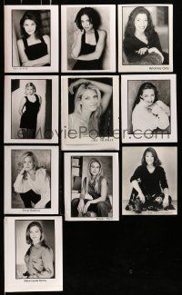 2a308 LOT OF 10 PUBLICITY 8X10 STILLS WITH RESUMES ON THE BACK '90s sexy female actresses!