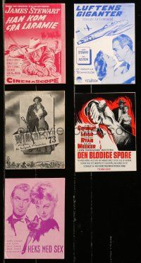 2a208 LOT OF 5 JAMES STEWART DANISH PROGRAMS '50s different images from some of his movies!