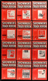 2a070 LOT OF 12 1951 SHOWMEN'S TRADE REVIEW EXHIBITOR MAGAZINES '51 filled w/movie images & info!